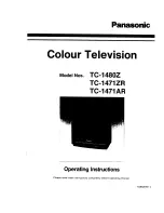 Предварительный просмотр 1 страницы Panasonic TC-1471AR Operating Instructions Manual