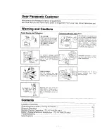 Предварительный просмотр 2 страницы Panasonic TC-1471AR Operating Instructions Manual