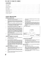 Preview for 2 page of Panasonic TC-14B3R Service Manual