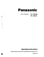 Preview for 1 page of Panasonic TC-14E1M Operating Instructions Manual