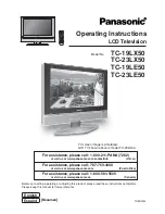 Panasonic TC 19LX50 Operating Instructions Manual preview