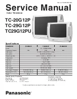 Предварительный просмотр 1 страницы Panasonic TC-20G12P Service Manual