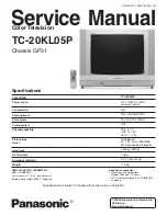 Panasonic TC-20KL05P Service Manual предпросмотр