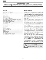 Предварительный просмотр 2 страницы Panasonic TC-20KL05P Service Manual