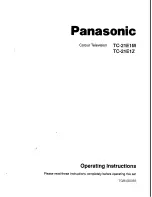 Panasonic TC-21E1M Operating Instructions Manual предпросмотр