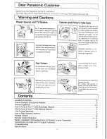 Preview for 2 page of Panasonic TC-21E1M Operating Instructions Manual