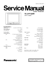 Panasonic TC-21FG20R Service Manual предпросмотр