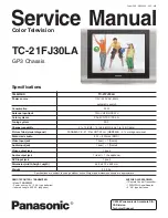 Предварительный просмотр 1 страницы Panasonic TC-21FJ30LA Service Manual