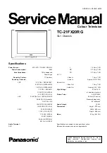 Предварительный просмотр 1 страницы Panasonic TC-21FX20RG Service Manual