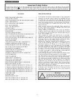 Предварительный просмотр 2 страницы Panasonic TC-21FX30LA Service Manual