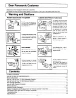 Preview for 2 page of Panasonic TC-21L4Z Operating Instructions Manual