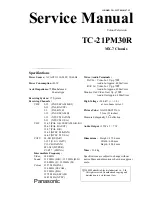 Предварительный просмотр 1 страницы Panasonic TC-21PM30R Service Manual