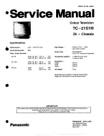 Preview for 1 page of Panasonic TC-21S1M Service Manual