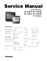 Предварительный просмотр 1 страницы Panasonic TC-21S3R Service Manual