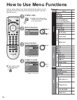 Preview for 12 page of Panasonic TC-23LX60, TC-26LX60C, TC-26LX60L, TC-32LX60C, TC-32LX60L Operating Instructions Manual