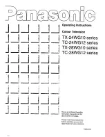 Panasonic TC-24WG10 Series Operating Instructions Manual preview