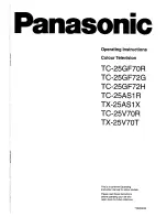 Предварительный просмотр 1 страницы Panasonic TC-25AS1R Operating Instructions Manual