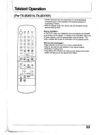 Предварительный просмотр 33 страницы Panasonic TC-25AS1R Operating Instructions Manual