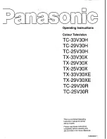 Panasonic TC-25V30H Operating Instrucktions предпросмотр