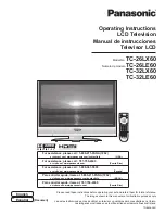 Panasonic TC-26LX60 - 26" LCD TV Operating Instructions Manual preview