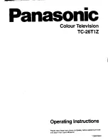 Panasonic TC-26T1Z Operating Instructions Manual предпросмотр