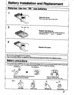 Предварительный просмотр 7 страницы Panasonic TC-26T1Z Operating Instructions Manual