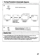 Предварительный просмотр 27 страницы Panasonic TC-26T1Z Operating Instructions Manual