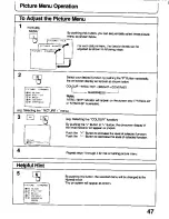 Предварительный просмотр 47 страницы Panasonic TC-26T1Z Operating Instructions Manual