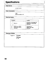 Предварительный просмотр 58 страницы Panasonic TC-26T1Z Operating Instructions Manual