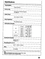 Предварительный просмотр 59 страницы Panasonic TC-26T1Z Operating Instructions Manual