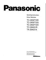 Предварительный просмотр 1 страницы Panasonic TC-29AS1R Operating Instructions Manual