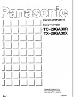 Panasonic TC-29GA30R Operating Instructions Manual предпросмотр