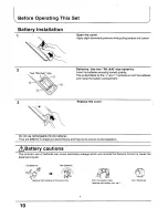 Предварительный просмотр 10 страницы Panasonic TC-29P100 Series Operating Instructions Manual