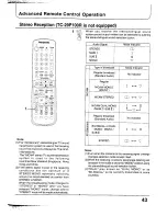 Предварительный просмотр 43 страницы Panasonic TC-29P100 Series Operating Instructions Manual