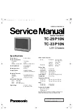 Предварительный просмотр 1 страницы Panasonic TC-29P10N Service Manual