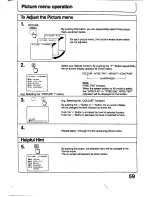 Preview for 59 page of Panasonic TC-29V1Z Operating Instructions Manual