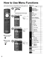 Предварительный просмотр 22 страницы Panasonic TC-32LX85 Operating Manual (English Operating Instructions Manual