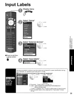 Предварительный просмотр 35 страницы Panasonic TC-32LX85 Operating Manual (English Operating Instructions Manual