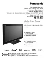 Preview for 1 page of Panasonic TC-32LZ800 - 32" LCD TV Operating Instructions Manual