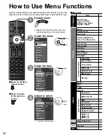 Preview for 24 page of Panasonic TC-32LZ800 - 32" LCD TV Operating Instructions Manual