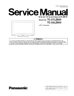 Panasonic TC-32LZ800 - 32" LCD TV Service Manual предпросмотр