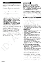 Preview for 6 page of Panasonic TC-40DX650C Owner'S Manual
