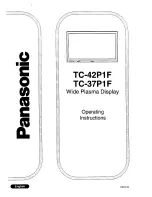 Preview for 1 page of Panasonic TC 42P1F Operating Instructions Manual