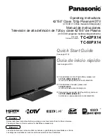 Panasonic TC-42PX14 - 42" Plasma Panel Operating Instructions Manual preview