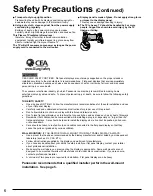 Предварительный просмотр 6 страницы Panasonic TC-50PS14 - 49.9" Plasma TV Operating Instructions Manual