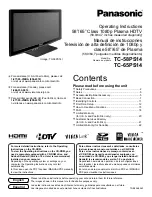 Preview for 1 page of Panasonic TC-58PS14 Operating Instructions Manual