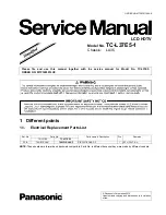 Preview for 1 page of Panasonic TC-L37E5-1 Service Manual