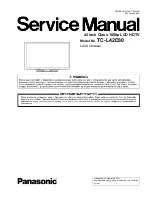 Preview for 1 page of Panasonic TC-L42D30 Service Manual