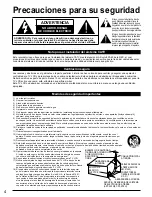 Предварительный просмотр 4 страницы Panasonic TC-L42U12 - 42" LCD TV Manual De Instrucciones