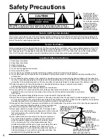 Preview for 4 page of Panasonic TC-L42U12 - 42" LCD TV Operating Instructions Manual